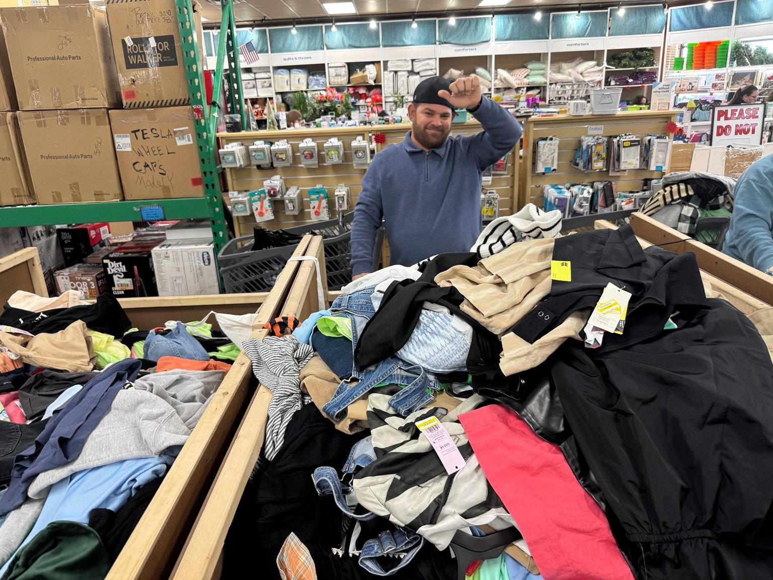 Collecting clothing and useful everyday items