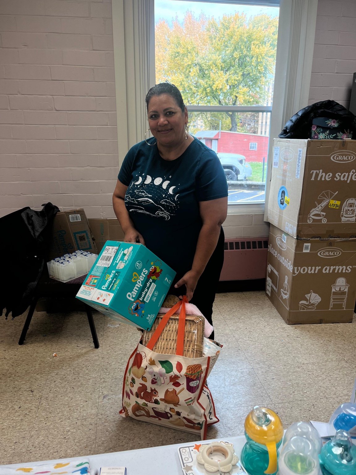 Diapers, gifts, and baby essentials