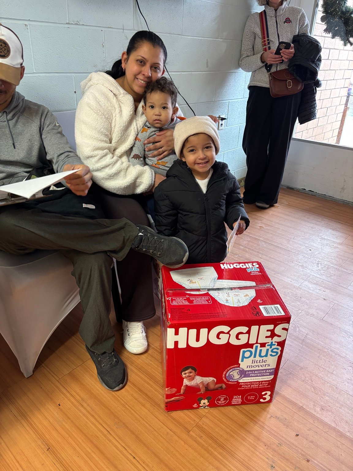 Diapers and a warm welcome