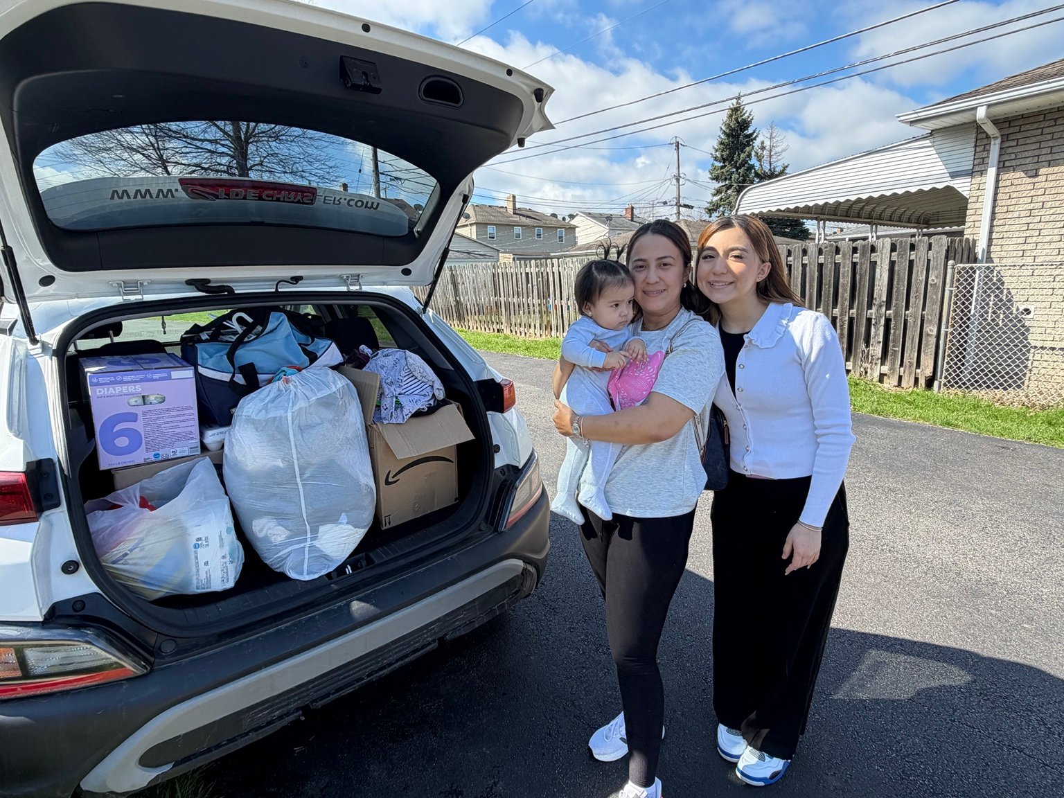 A car full of everyday essentials